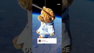 They sent a teddy bear into Outer space #shorts