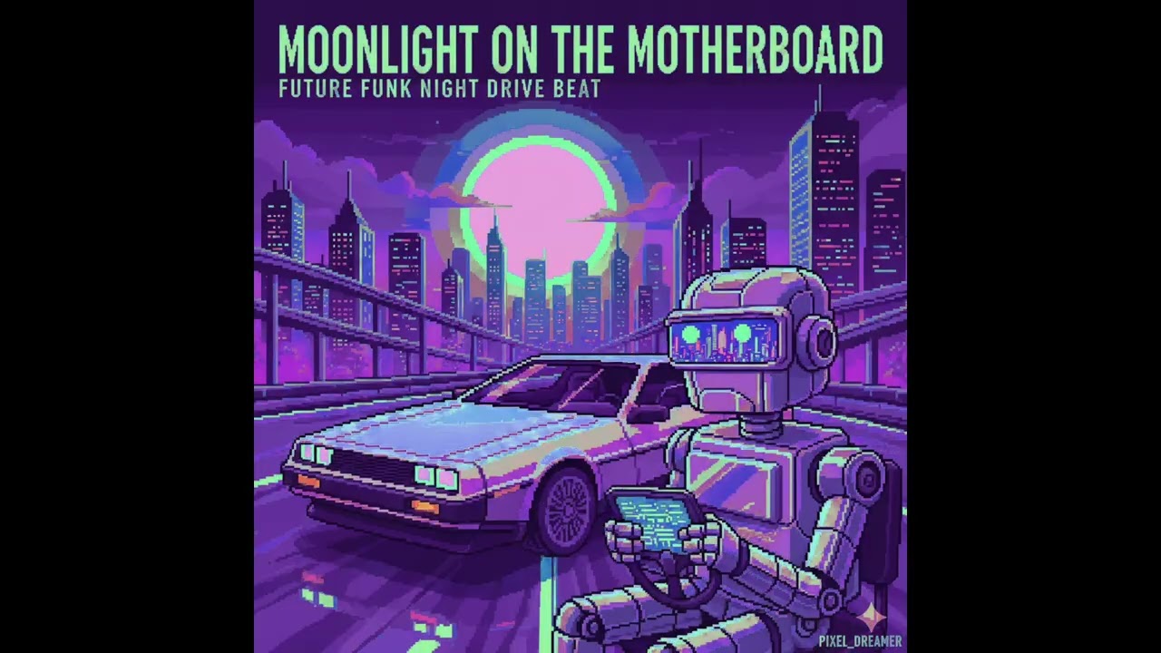 Vomiting Robot-MOONLIGHT ON THE MOTHERBOARD- Cyber Soul / Neo-Funk Instrumental/ Study Music