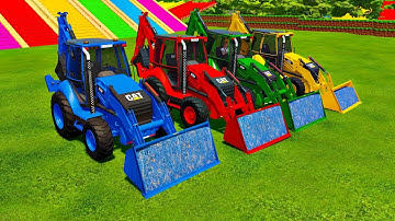 COLOURS OF JCB!! BLUEBERRY TRANSPORT WITH TRUCKS IN FARMING SIMULATOR 22I I