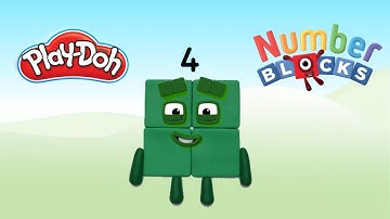 Number Four  Play Doh How To Make Numberblocks Out Of Play Doh #Numberblocks #PlayDoh