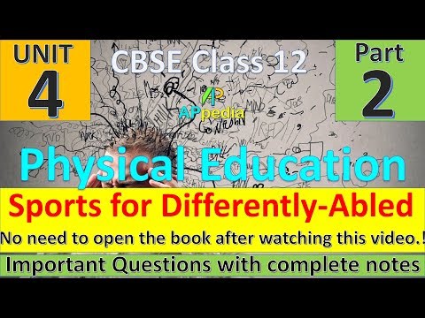 Physical Education & Sports for CWSN | Part- 2 | Unit - 4 | ft. Creschemy