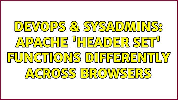 DevOps & SysAdmins: Apache 