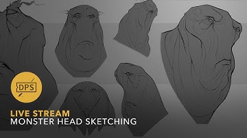 YouTube Live - Monster Head Design & Sketching