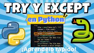 PYTHON COURSE - Handling TRY | EXCEPT EXCEPTIONS 🐍 - MPardo Tech