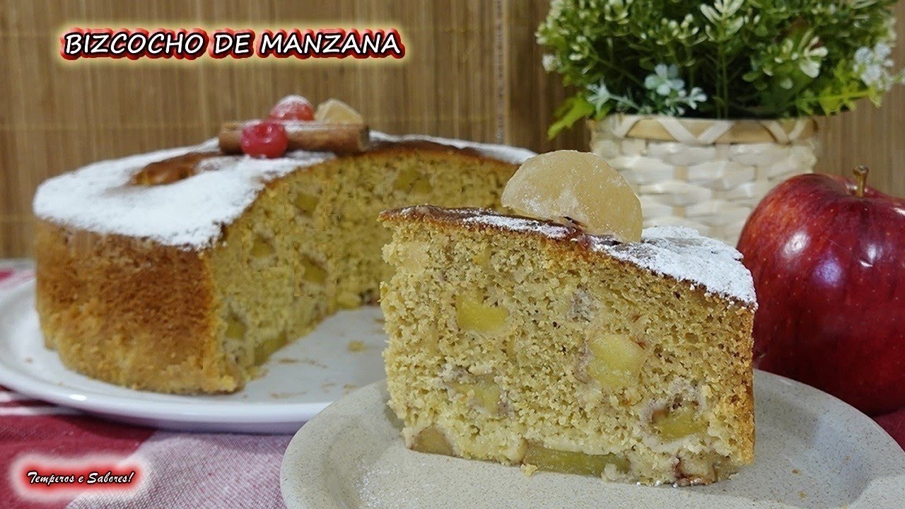 BIZCOCHO DE MANZANA FÁCIL DE LICUADORA Delicioso