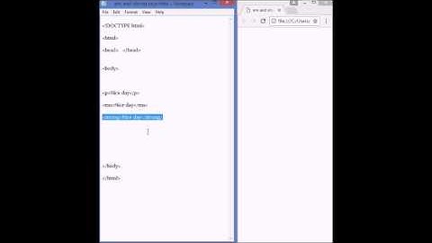 "em" and "strong" Tags in HTML