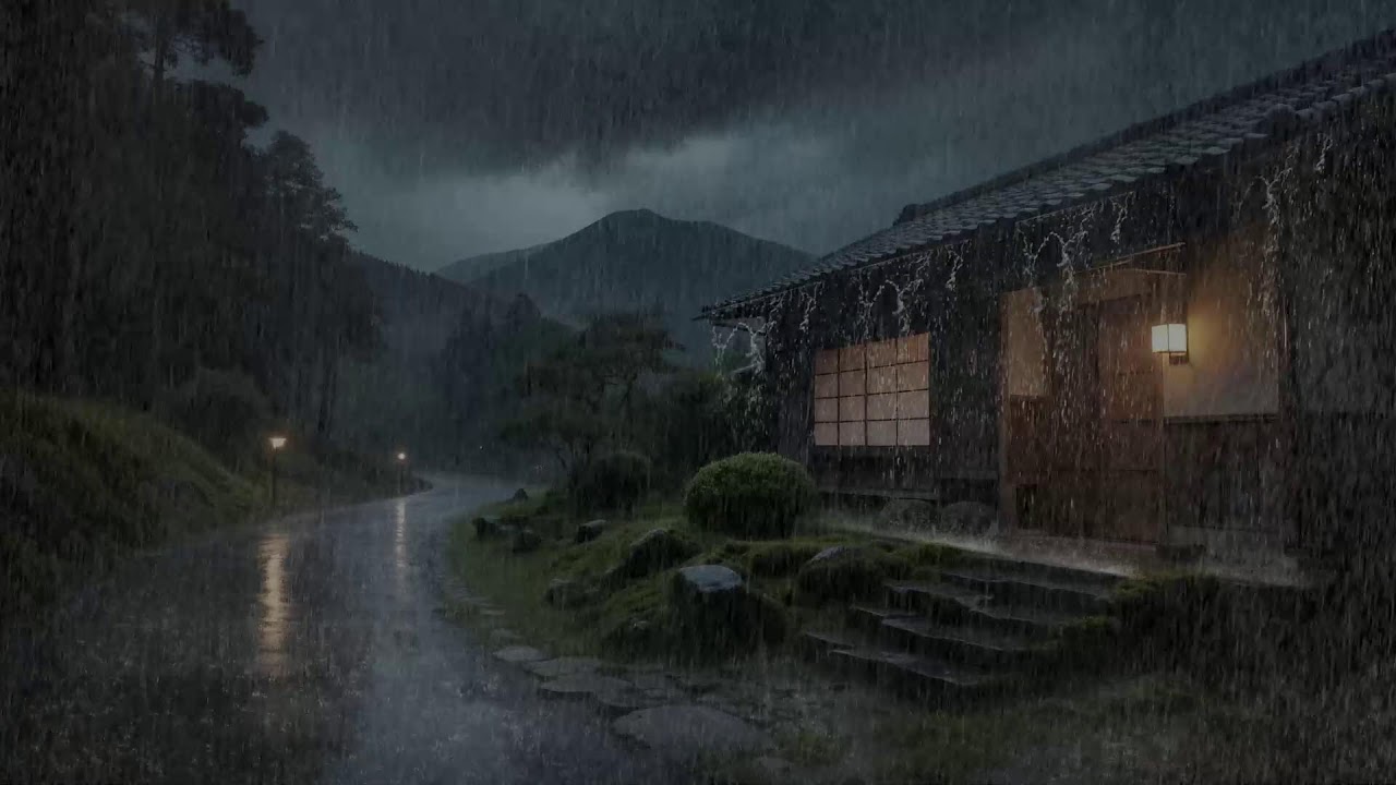 Ease the Heart 🌧️ Rain Sounds Over Cabin in Forest for Deep Sleep and Serenity 🌿