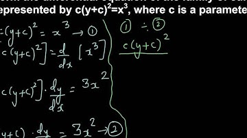 Forming differential equation for the family of curve represented by c(y+c)^2=x^3