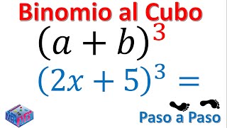 Binomio al cubo de la expresión (2x+5)^3 paso a paso