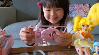 【製作】こはちゃん大興奮！？ おもちゃ★ ヒーリングっど♡プリキュアのフラワーメロディベルを作ってみた♪ （4歳 4歳女の子 女の子 親子遊び プリキュア）