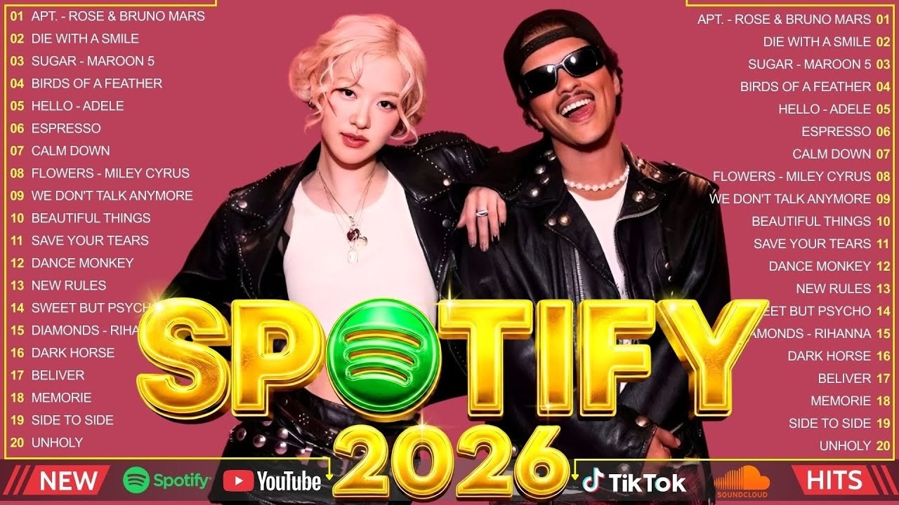 Pop Song 2026 👉 Bruno Mars, Adele, Dua Lipa, Ed Sheeran, Selena Gomez, Maroon 5, Taylor Swift