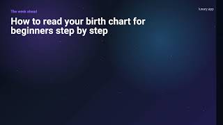 How to read your birth chart for beginners step by step