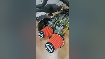 Homemade twin cylinder 2 stroke engine #2stroke #homemade #2strokestuffing