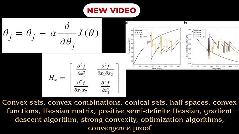 Convex sets, convex combinations, conical sets, half spaces, convex functions, Hessian matrix, etc.