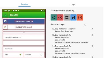 Endtest - How to record Mobile Tests