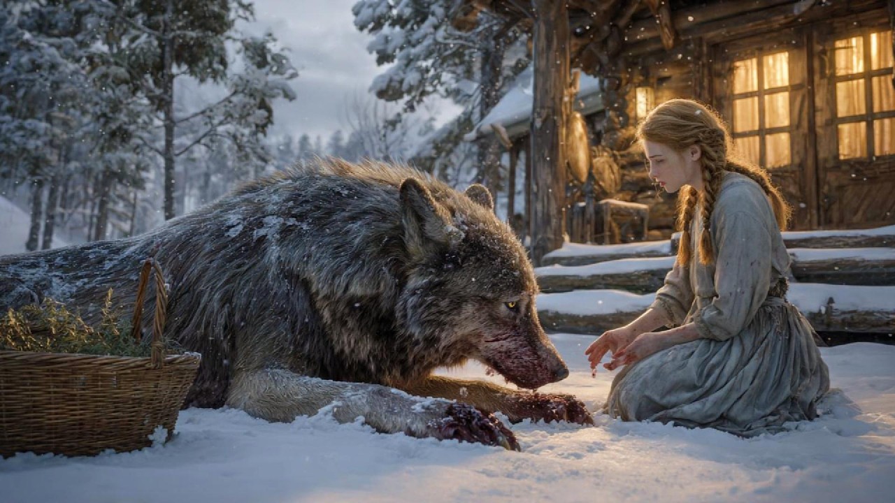 Omega schroniła zamarzającego wilka w chacie… trzy dni później przybył Król Alfa