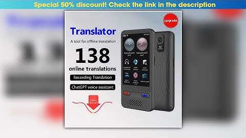 Language Translator Device AI Translation Support ChatGPT 138 Languages Translation Two Way Real