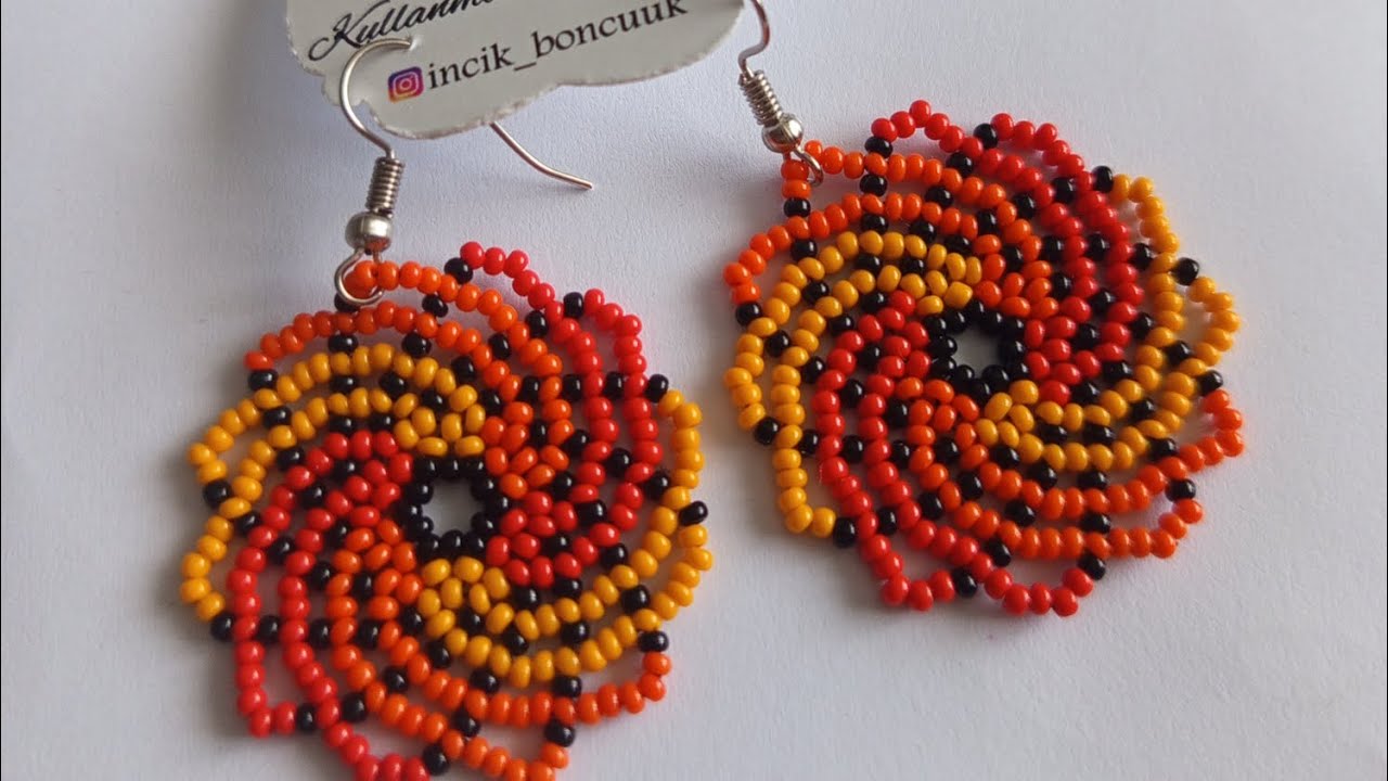 Kum boncuk küpe yapımı #huichol 