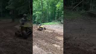 LTZ 400 on wood trails