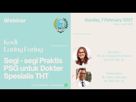 Webinar Kodi Laring Faring "Segi-segi Praktis PSG untuk Dokter Spesialis THT"