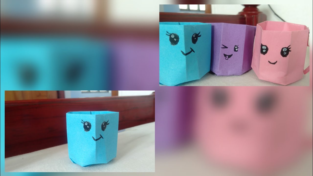 Origami mini paper cup||simple origami||MALAYALI TIPS - YouTube