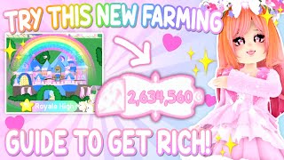 ✨NEW FARMING GUIDE To Get LOTS OF DIAMONDS! 💎 Get Rich FAST👑Royale High ROBLOX Tea Spill New Updates screenshot 4