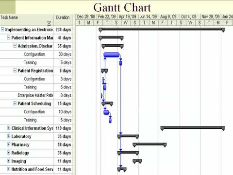 Ehr Implementation Gantt Chart