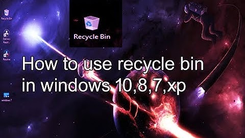 Windows 10 feature How to use the recycle bin