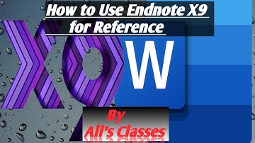 How to use Endnote X9 || in MS word for Refrencing || for Windows #ali