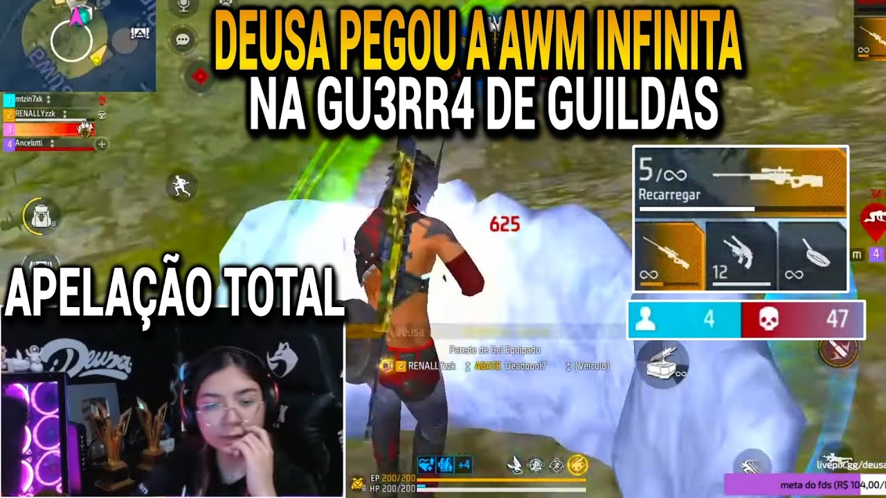 DEUSA FEZ 47 KILLS CONTRA A NOTHUMAN, CLOUD E 007 NA MESMA PARTIDA, AWM INFINITA NA GU3RR4 DE GUILDA
