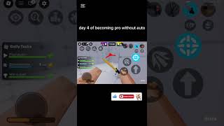 day 4 of becoming pro without auto but this time only knife #robloxmemes