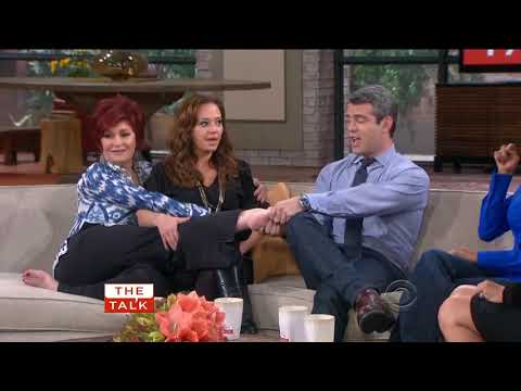 Sharon Osbourne gets foot massage from Andy Cohen 2 24 11