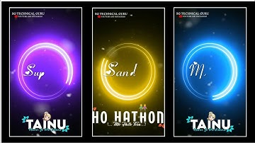 How To Make Neon Circle Name Draw Status Video Editing Alight Motion | New Status Lyrics Editing2021