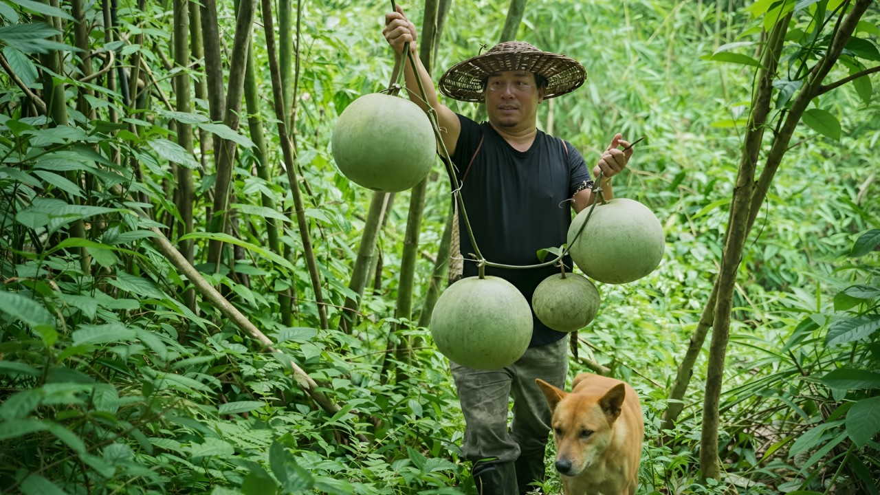 Gathering berries, fishing, and hunting at night - Everyday life and survival on the river