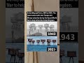 British Maunsell Forts, 1943 vs 2025. The towers were built in the Thames and