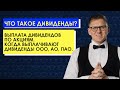 Что такое дивиденды? Выплата дивидендов по акциям. Когда выплачивают дивиденды ООО, АО, ПАО.