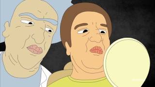 Rick and Morty Exquisite Corpse but with the Goodbye moonmen music
