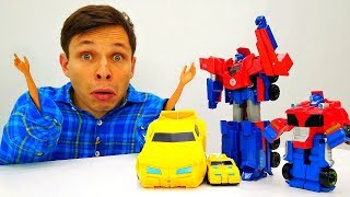 Десептиконы уменьшили руки Фёдору. Видео игрушки Трансформеры.