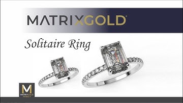 Matrix Gold Tutorial make Emerald diamond Ring #matrixgold #jewelry #jewellerydesign