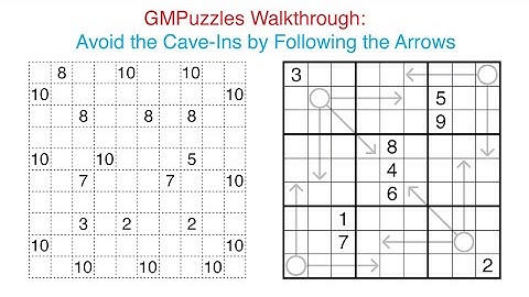 Can Dr. Sudoku follow the arrows and avoid the cave-in?