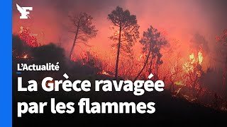 Incendies en Grèce : des dizaines de milliers de personnes évacuées