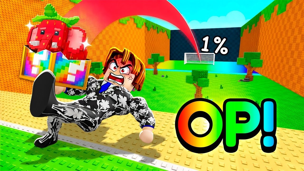 MODO OP no Chute uma Lucky Block no Roblox 💪💸