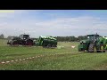 John deere 8320r vs fendt 933 vario tractor show  tractor trailer pulling 2022