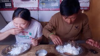 maintaining house and laxmi cooks lunch || meat curry and rice || @suryalaxmivlogs