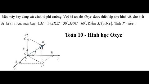 Toán 12: Một máy bay đang cất cánh từ phi trường. Với hệ tọa độ Oxyz được thiết lập như