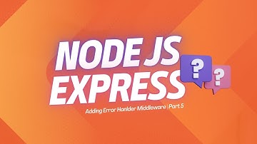 Making Authentication API in Node.js | error handler middleware | Part - 5 | letsbug