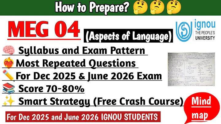 How to Prepare Meg 04 IGNOU | Aspects of Language Full Guide | Dec 2025 & June 2026 Exam Preparation