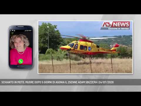 Video SCHIANTO IN MOTO, MUORE DOPO 5 GIORNI DI AGONIA IL 25ENNE ADAM SBIZZERA | 24/07/2026