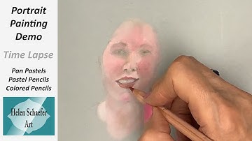 Time Lapse of Dena’s Portrait in Pan Pastels, Pastel Pencils and Colored Pencils.