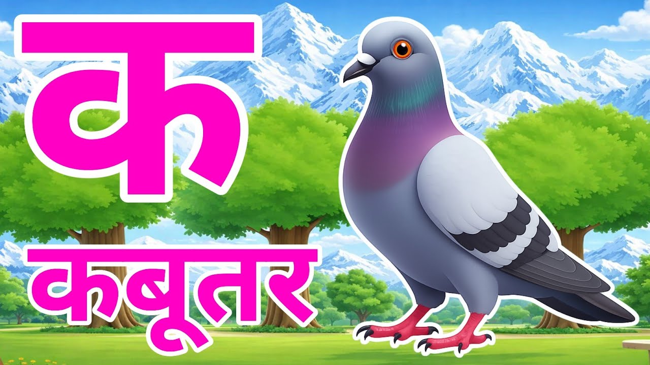 क से कबूतर, अ से अनार a se anaar k se kabutar I Hindi varnmala I ABCD क से कबूतर अ से अनार, for kids